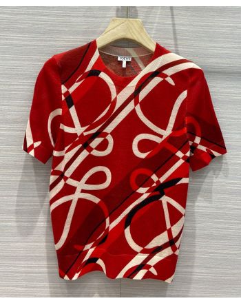 Loewe Women's Print T-shirt Red