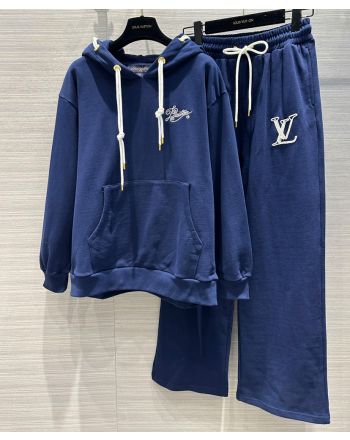 Louis Vuitton Women's Sports Sweatshirt And Sports Pants Set