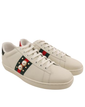 Gucci Women's Ace studded leather sneaker 431887 White