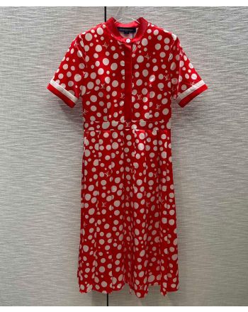 Louis Vuitton Women's Polka Dot Dress Red