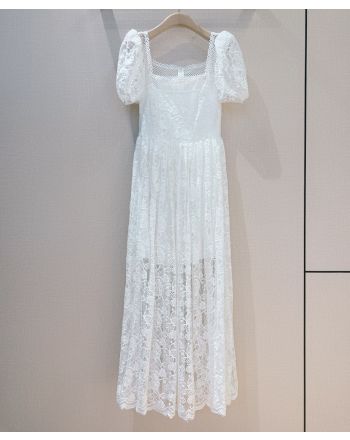 Christian Dior Women's Butterfly Pattern Dress White