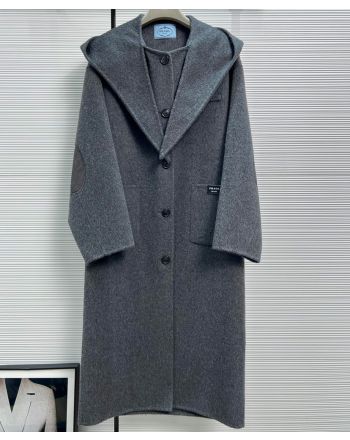 Prada Women's Reversible Cashmere Coat Black