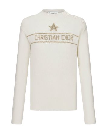 Christian Dior Women's Technical Cashmere Knit White